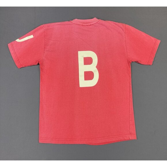 Vintage 90s Club Monaco Quality Wear Red Shirt C L U B Spell Out Design Rare Tee - Picture 2 of 11